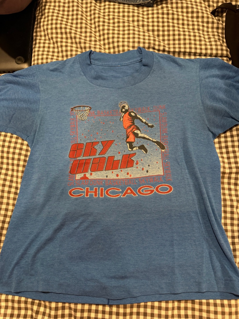 Vintage Chicago Skywalk Graphic Tee - Blue